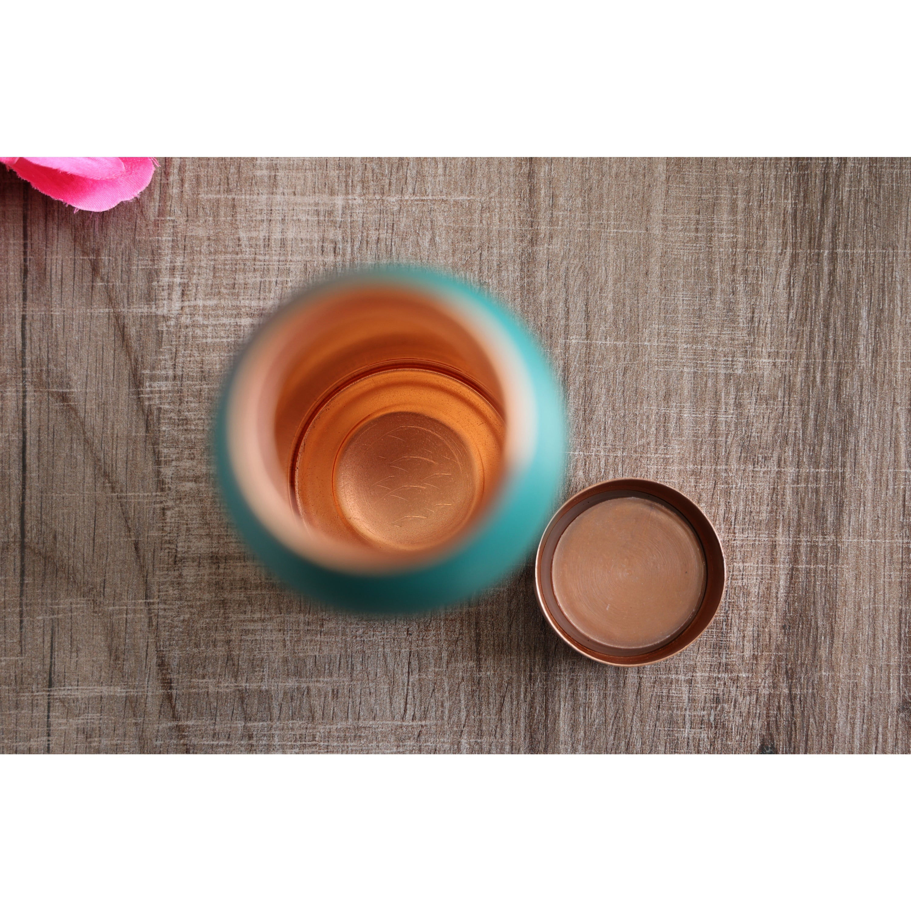 Pure copper water bottle with soft matte finish color – green - 900 ML 067
